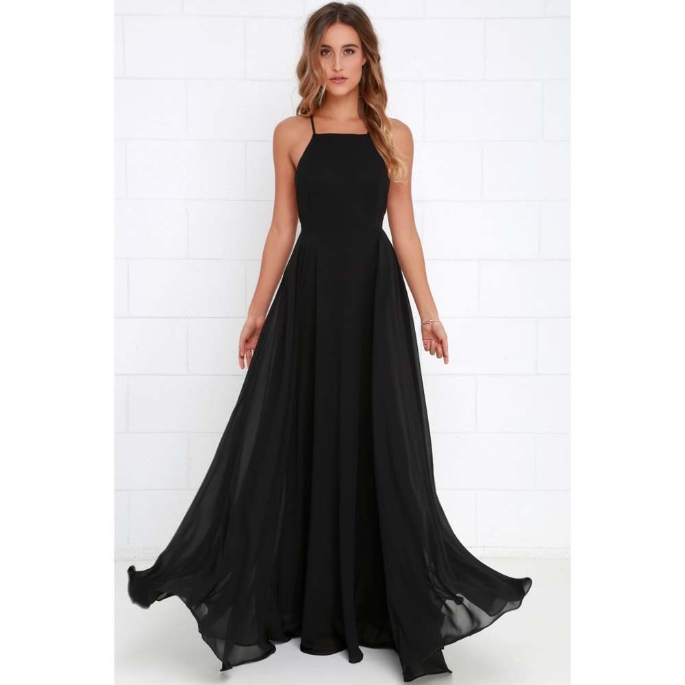 Lulus black maxi dress